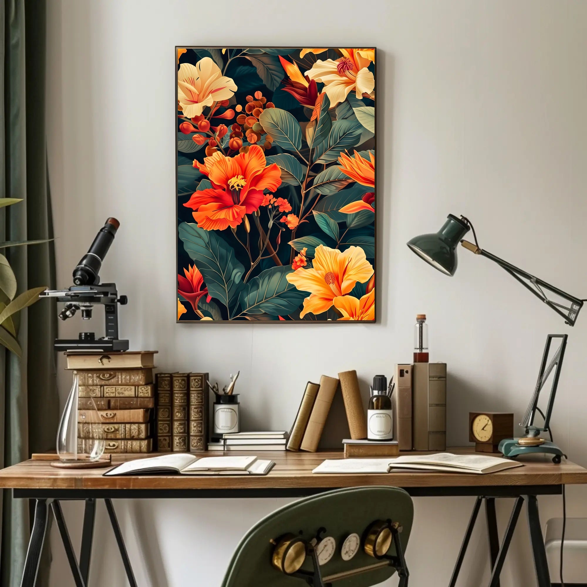 Vibrant Floral Symphony Wall Art Print