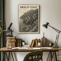 Amalfi Coast Poster Wall Art Travel Print 18x24 Seaside