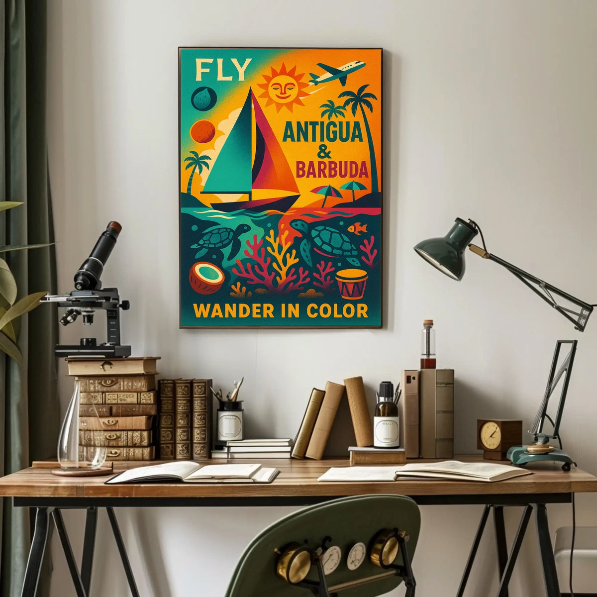 Fly to Antigua Barbuda Poster