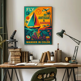 Fly to Antigua Barbuda Poster