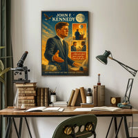 John F. Kennedy Inspirational Legacy Vintage Poster