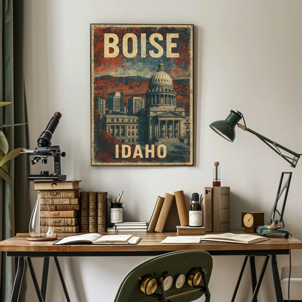 Boise Skyline Minimalist Travel Poster