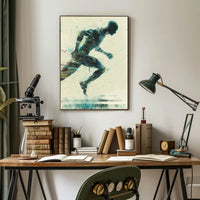 Majestic White Fox on Snowy Cliff Poster PosterGoat