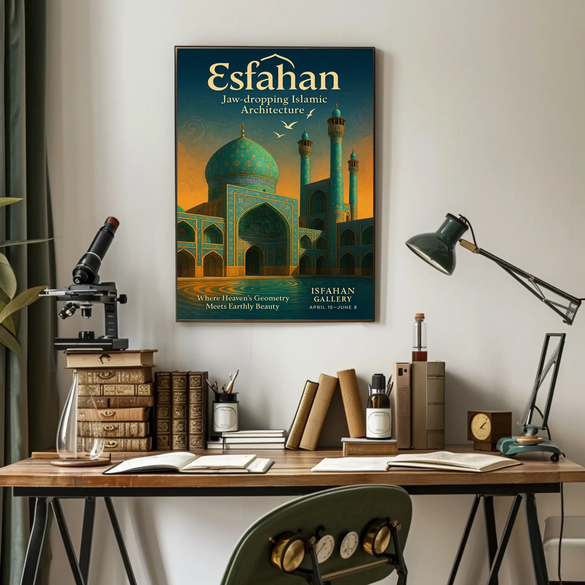 Esfahan – Where Heaven's Geometry Meets Earthly Beauty Poster PosterGoat