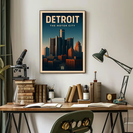 Detroit The Motor City Poster