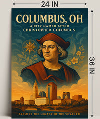 Columbus OH Tribute Poster Wall Art Print PosterGoat