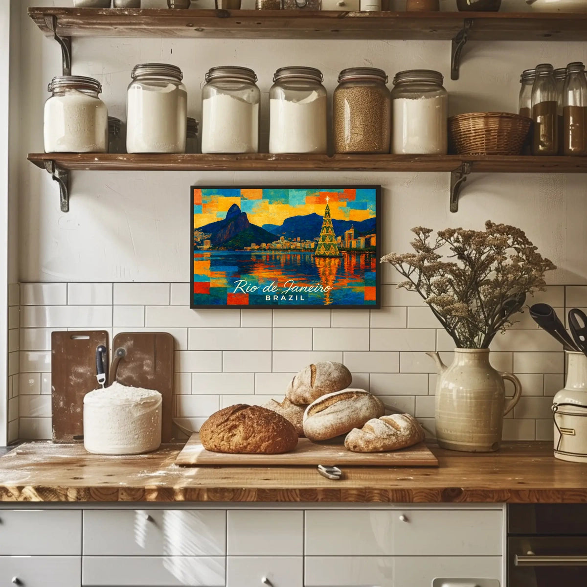 Rio de Janeiro Holiday Scene Poster