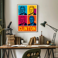 Clinton Pop Art Tribute Wall Art Print PosterGoat