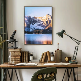 Mountain Retreat At Sunrise Poster