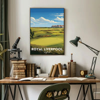 Royal Liverpool Golf Course Scenic Travel Poster