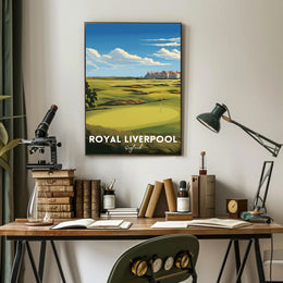 Royal Liverpool Golf Course Scenic Travel Poster