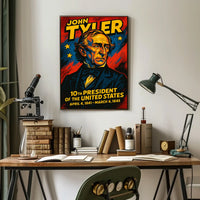 John Tyler 10Th President Poster Wall Art Historical Decor