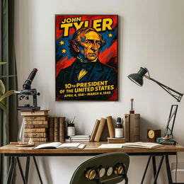 John Tyler 10Th President Poster Wall Art Historical Decor
