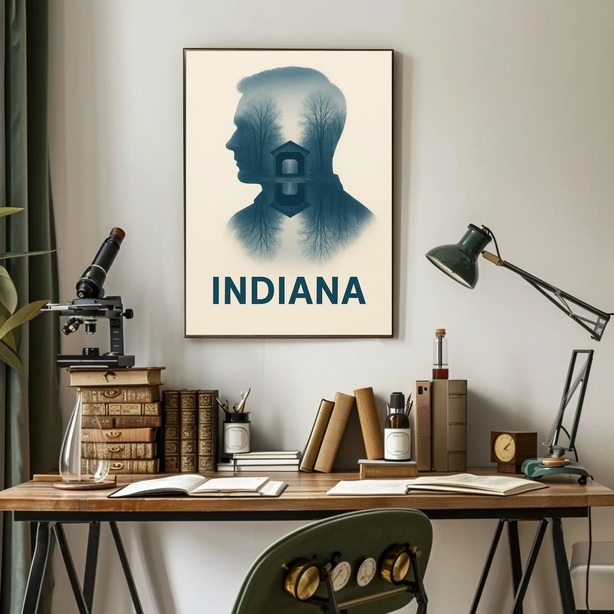 Indiana Silhouette Poster
