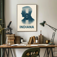 Indiana Silhouette Poster