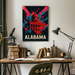 Alabama Capitol Art Poster