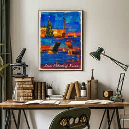 Saint Petersburg Russia Historic Cityscape Timeless Art Collectors Heritage Iconic Poster