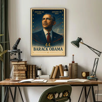 Barack Obama Stylized Portrait Historical or Presidential Poster