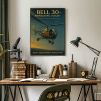 Bell 30 Vintage Aviation Poster: Bold Innovation