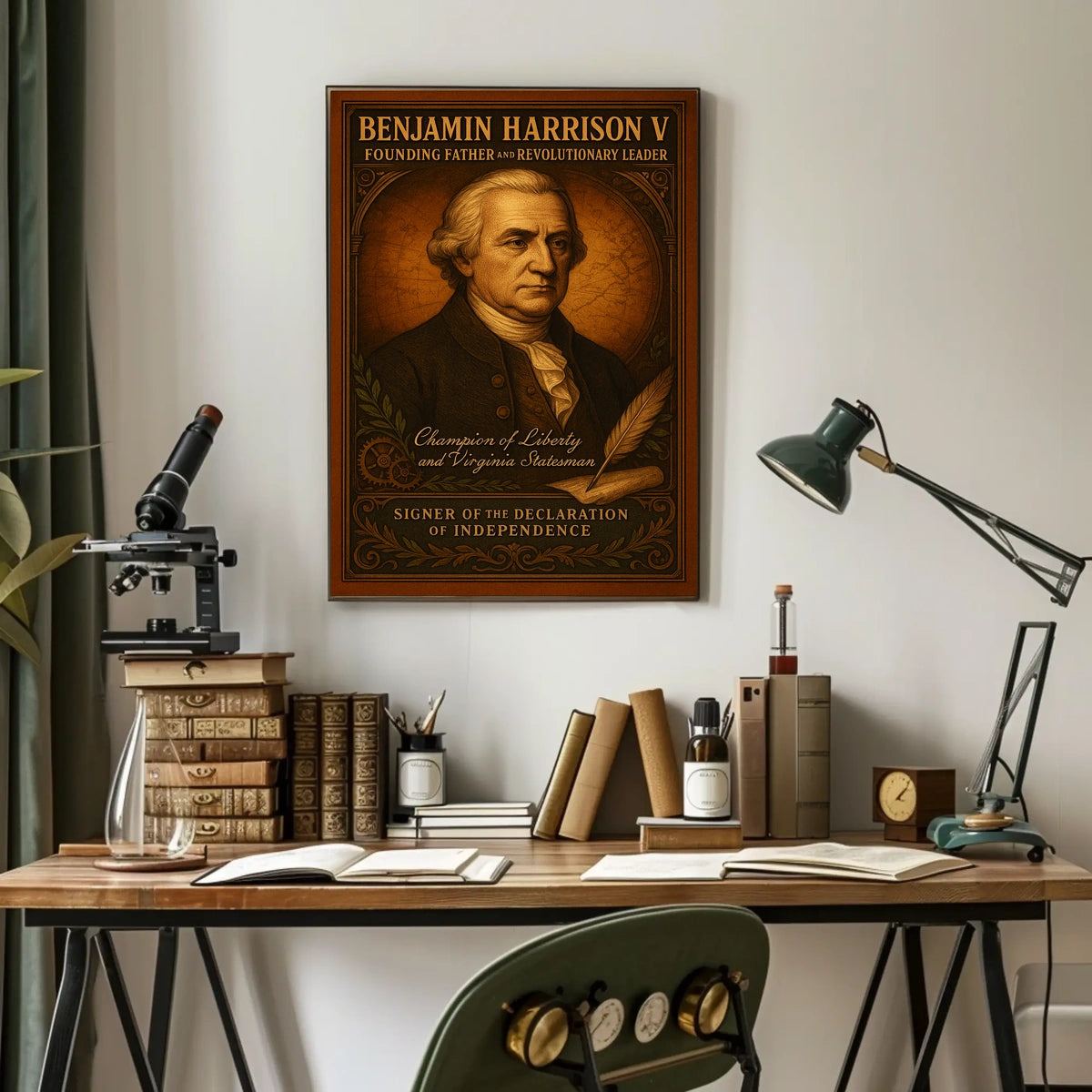 Benjamin Harrison V Founding Father Poster