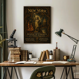 New York Iconic Landmarks Poster