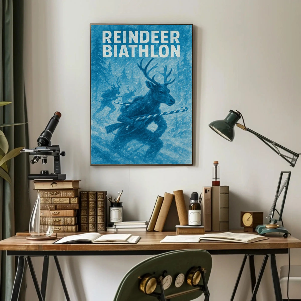 Reindeer Biathlon Poster