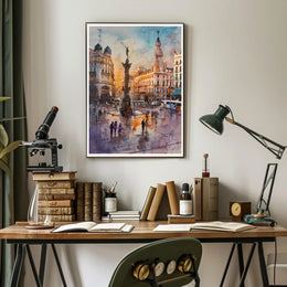 Urban Elegance at Dusk Poster PosterGoat