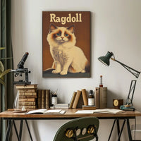 Ragdoll Cat Realistic Portrait Photography Artwork Poster