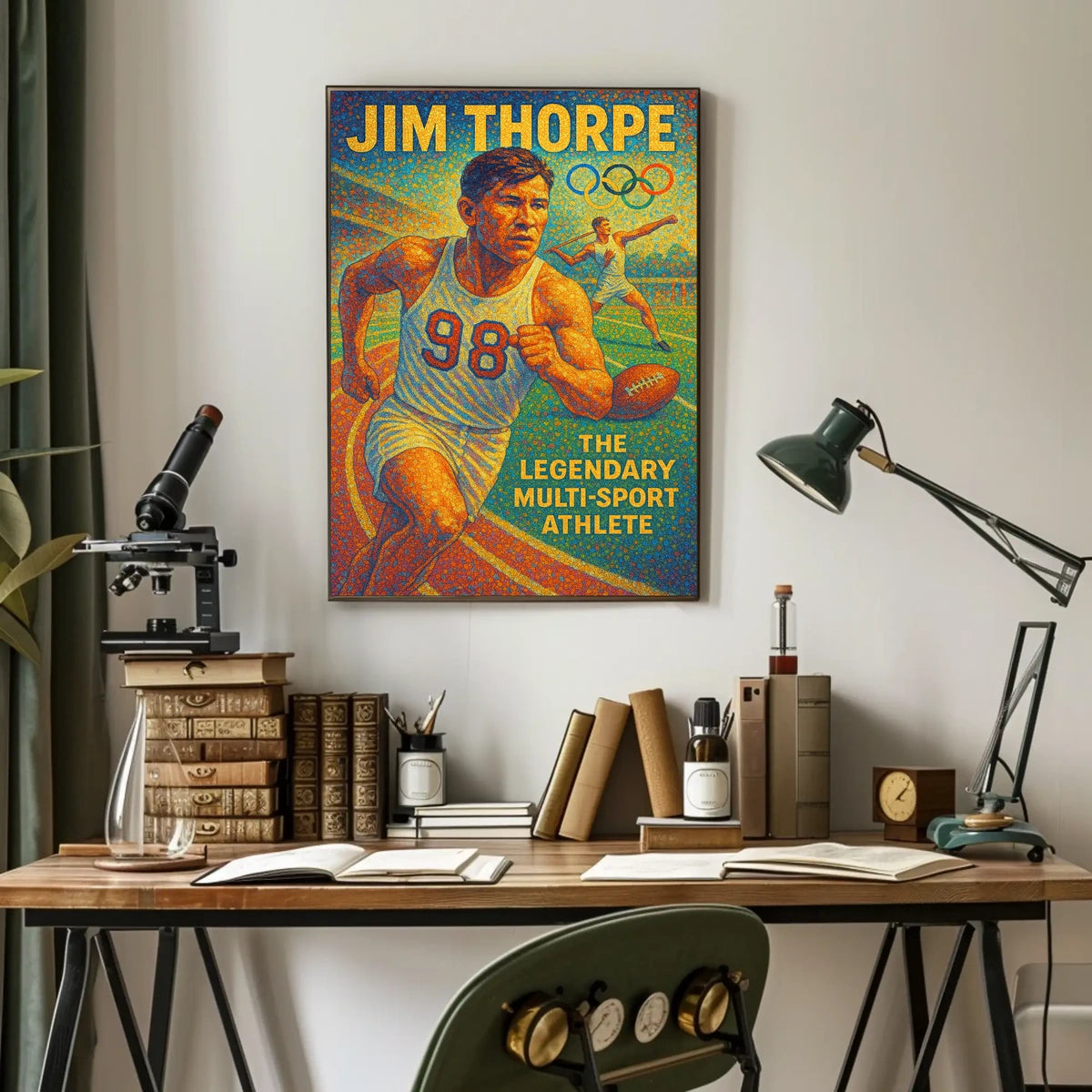 Jim Thorpe Iconic Multi-Sport Legend Poster