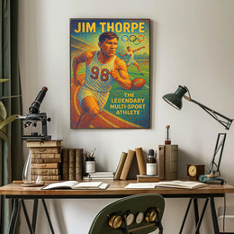 Jim Thorpe Iconic Multi-Sport Legend Poster