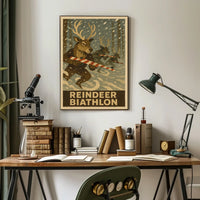 Reindeer Biathlon Poster