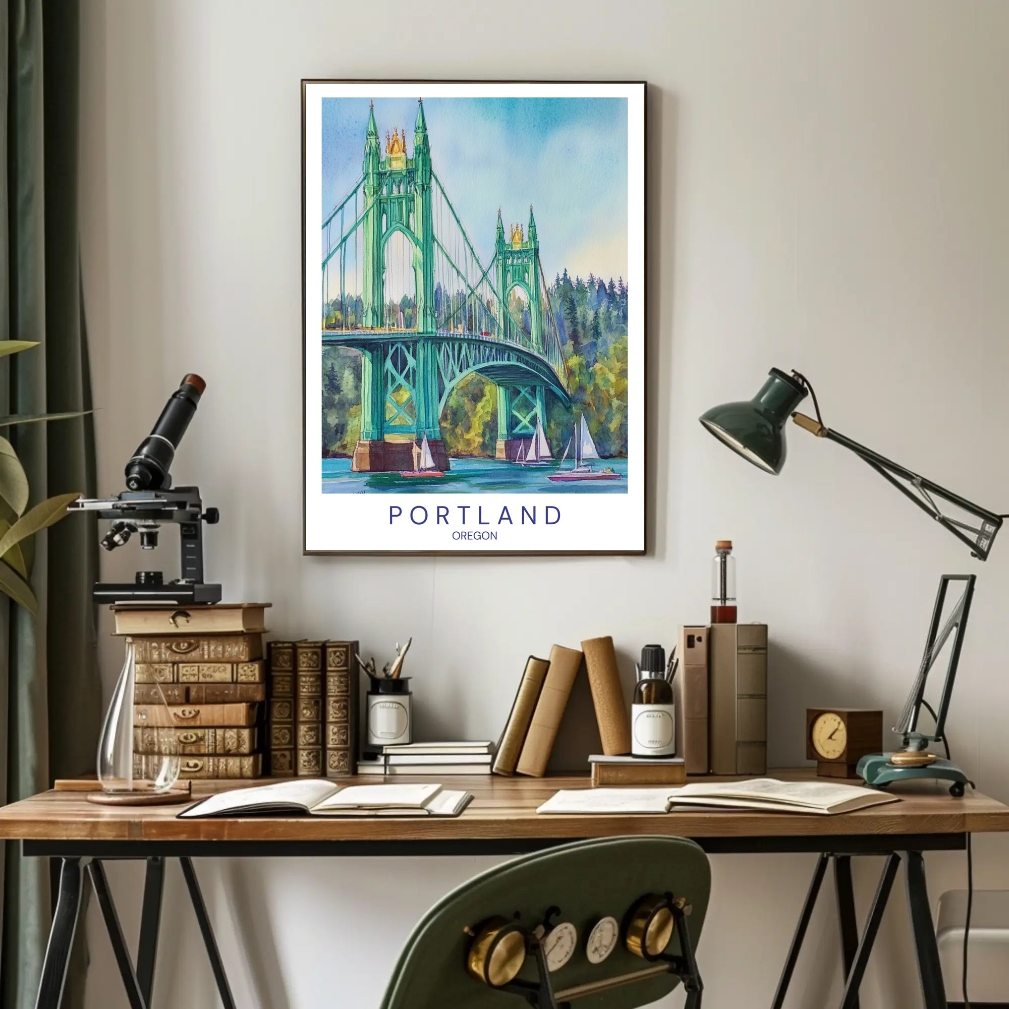 St. Johns Bridge in Portland Poster PosterGoat
