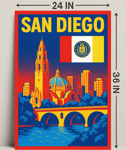 San Diego A Vibrant Cityscape Poster PosterGoat