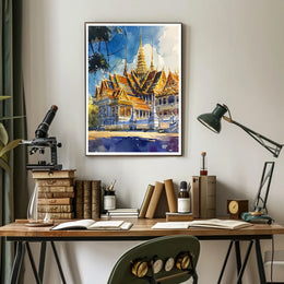 Majestic Temple Architecture Poster PosterGoat