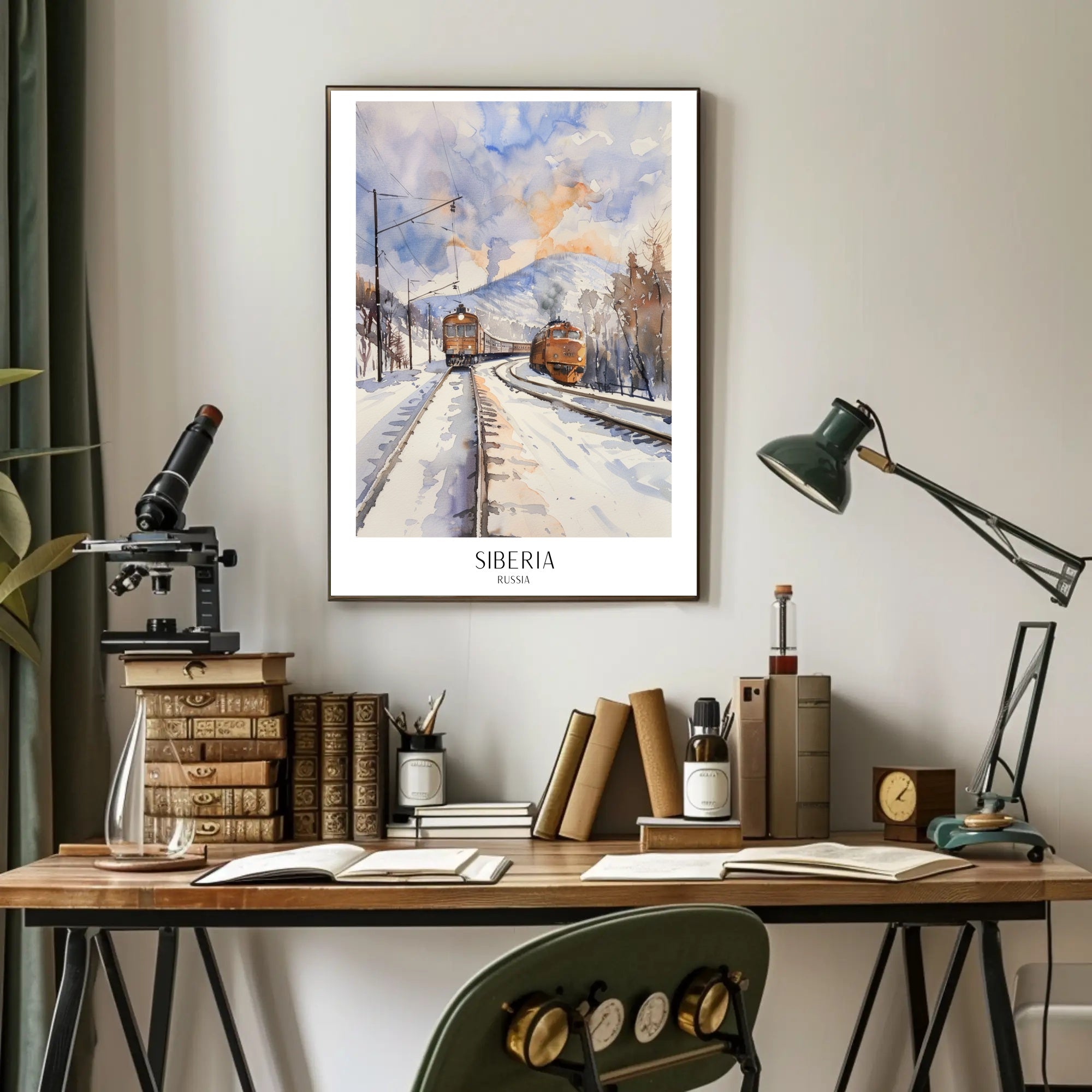 Siberia Winter Scene: Serene Travel Poster PosterGoat