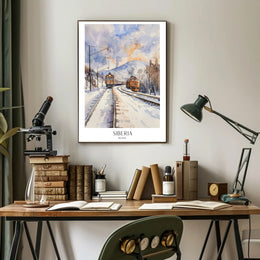 Siberia Winter Scene: Serene Travel Poster PosterGoat