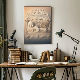 Los Angeles Cityscape Illustration Poster - Urban or Cityscape Poster