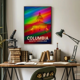 Columbia South Carolina Vibrant Pop Art Poster