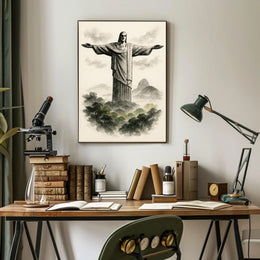 Christ the Redeemer Illustration Poster