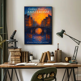 Golden Hour in Amsterdam Poster