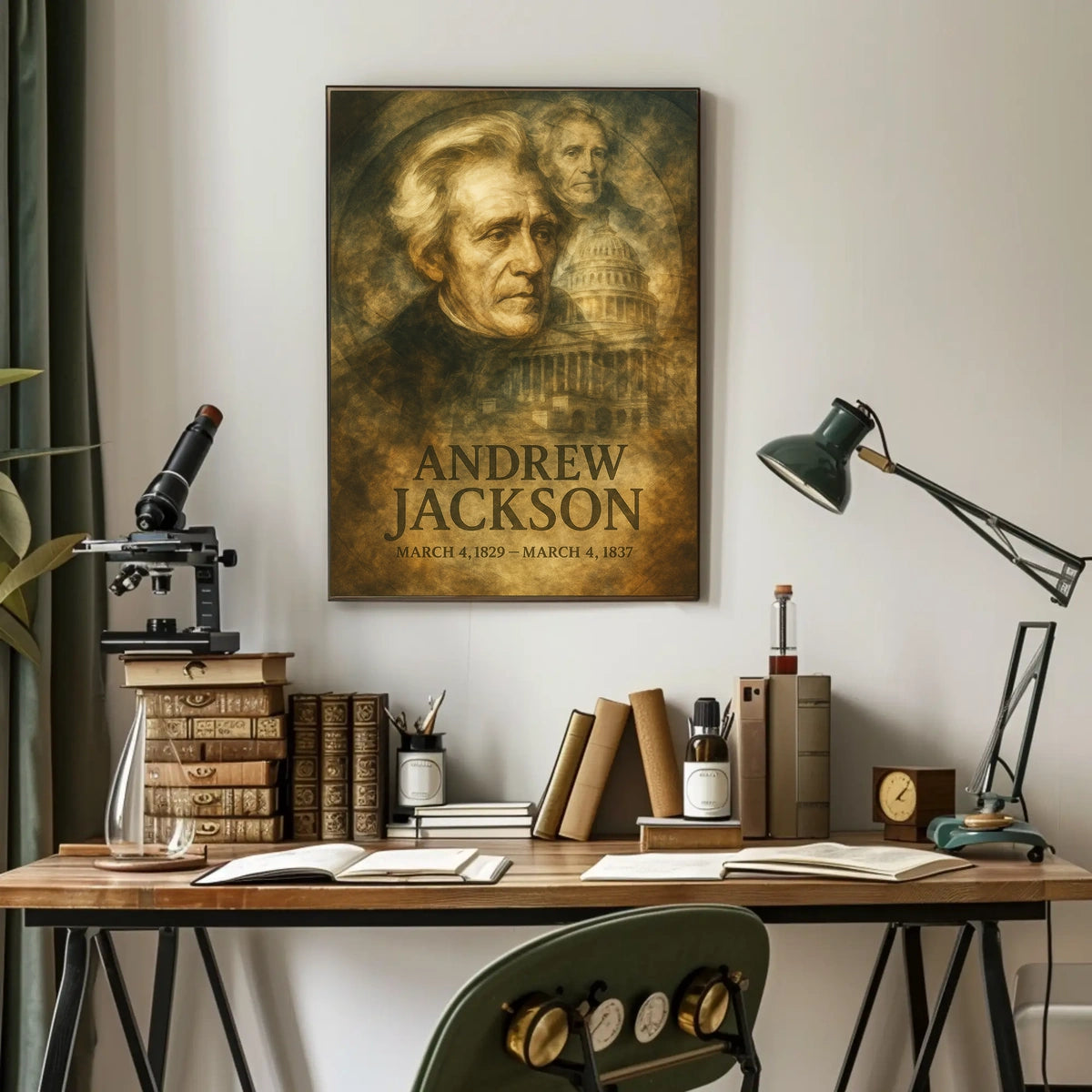 Andrew Jackson 7th President of the United States Double Exposure Poster