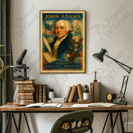 John Adams Historic Patriotic Art Historical or Presidential Poster