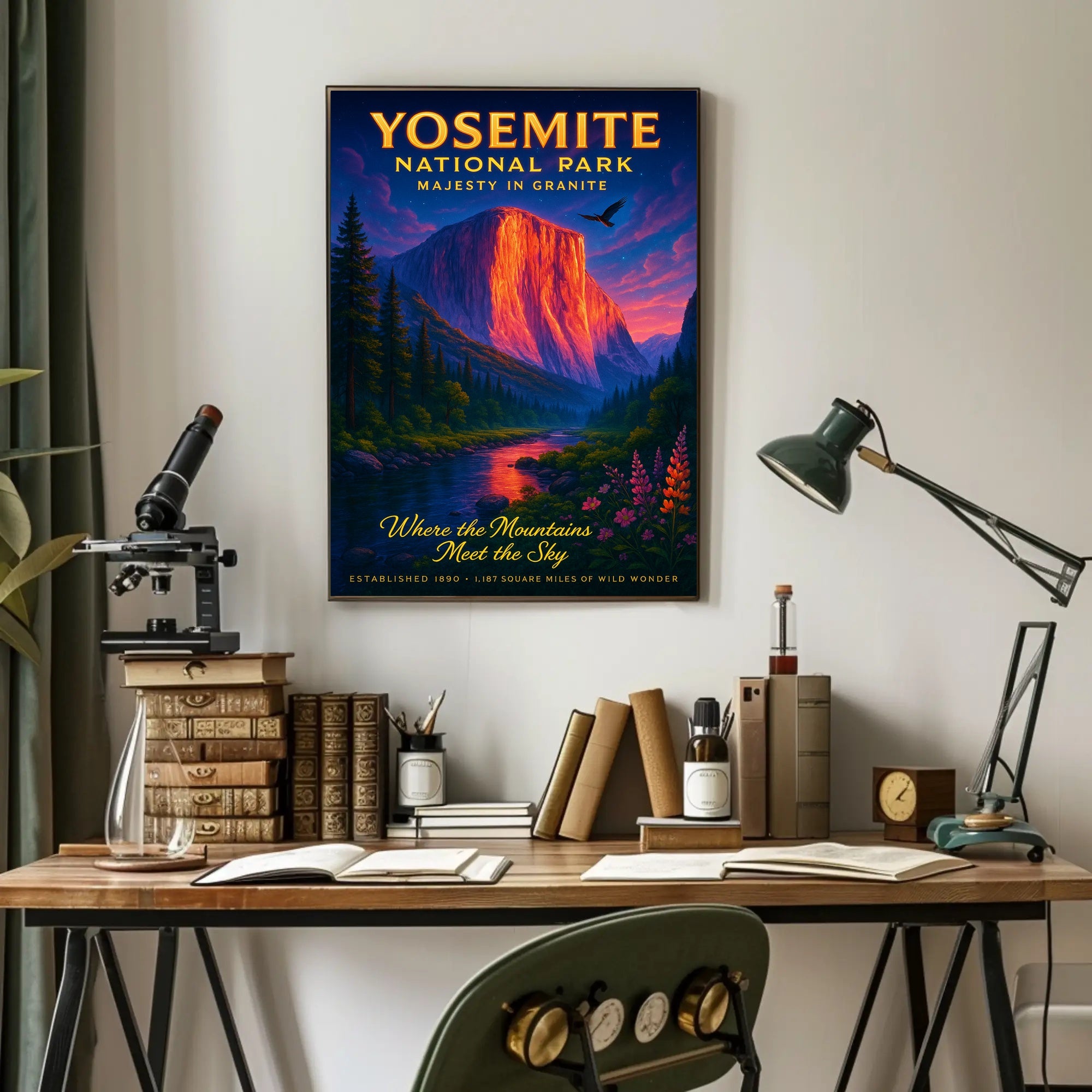 Yosemite National Park Majesty in Granite Poster PosterGoat