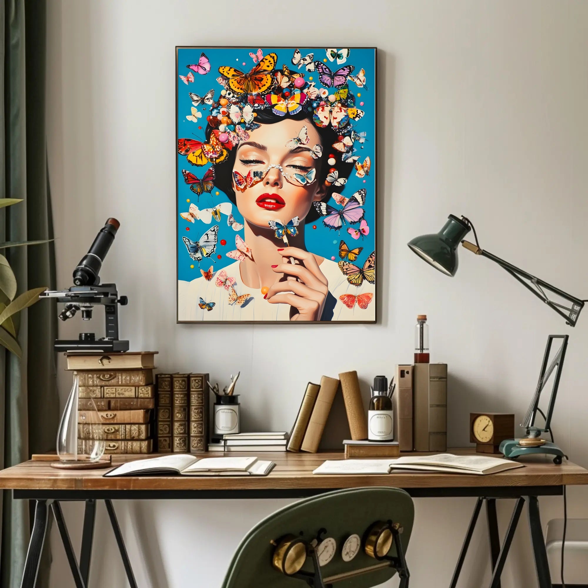 Butterfly Reverie Colorful Surreal Wall Art Print