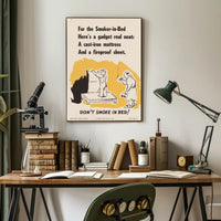 Don't Smoke in Bed Safety Poster PosterGoat