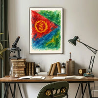 Eritrean Flag Watercolor Art Poster