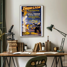 Magic Rope-Trick Illusion Vintage Cultural or Heritage Poster