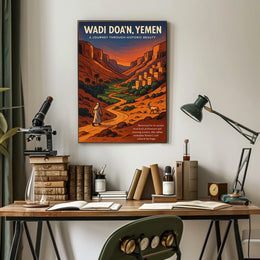 Wadi DoaN, Yemen A Journey Through Poster
