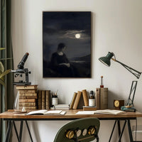 Mystical Moonlight Woman Artistic Poster PosterGoat