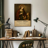 Saint Emma: Compassionate Icon of Charity in Heritage Poster